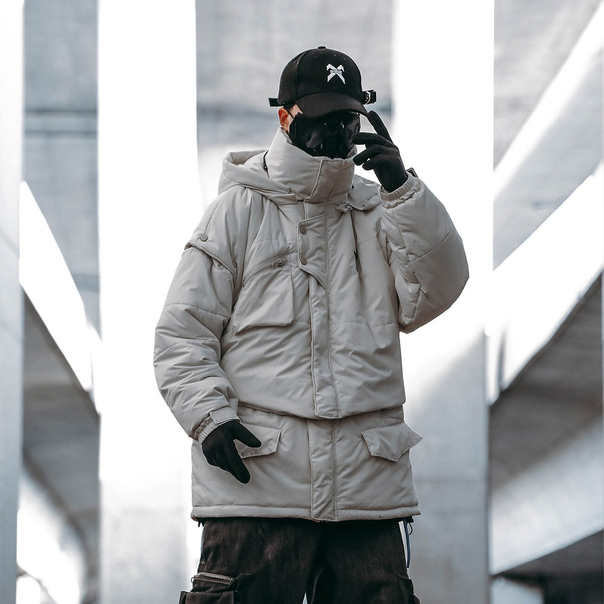 Detachable Patchwork Winter Coat