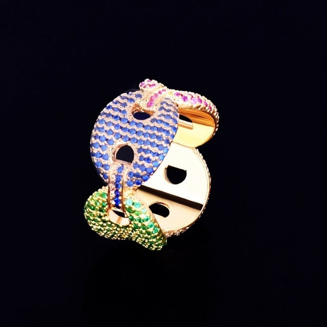 12mm Men's Colorful Charm Ring - RIGHTOUTFIT