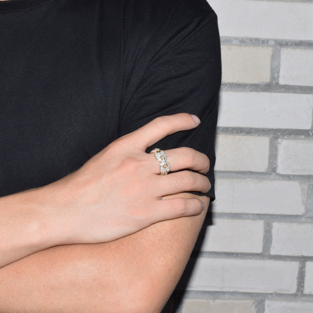 12mm Men's Cuban Link Ring - RIGHTOUTFIT