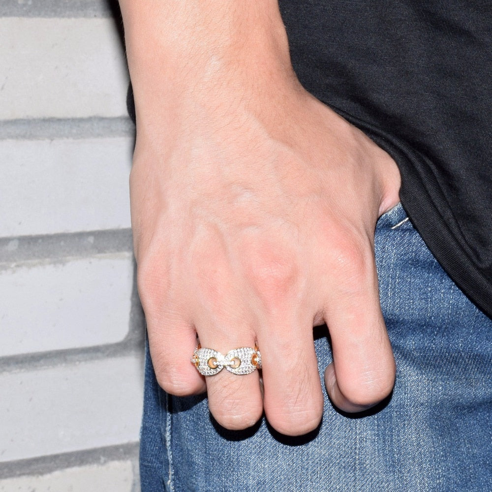 12mm Men's Cuban Link Ring - RIGHTOUTFIT