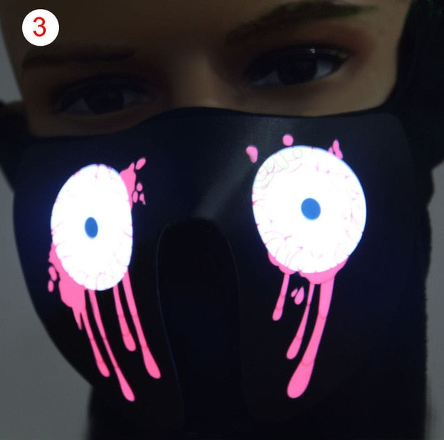 Half Face LED Luminous Flashing Face Mask - RIGHTOUTFIT