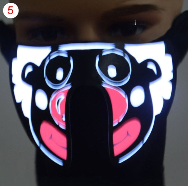 Half Face LED Luminous Flashing Face Mask - RIGHTOUTFIT