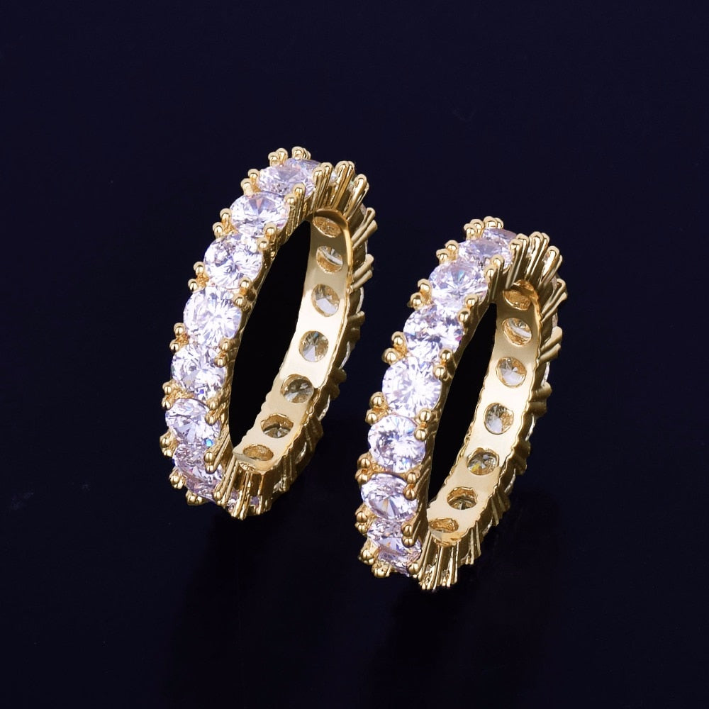 4MM 1 Row Solitaire Tennis Ring - RIGHTOUTFIT