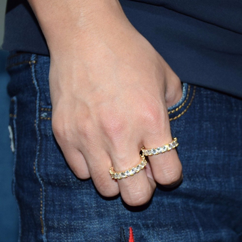 4MM 1 Row Solitaire Tennis Ring - RIGHTOUTFIT