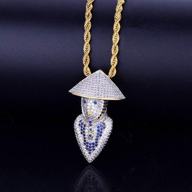 Blue Mortal Kombat character Pendant  with Chain - RIGHTOUTFIT