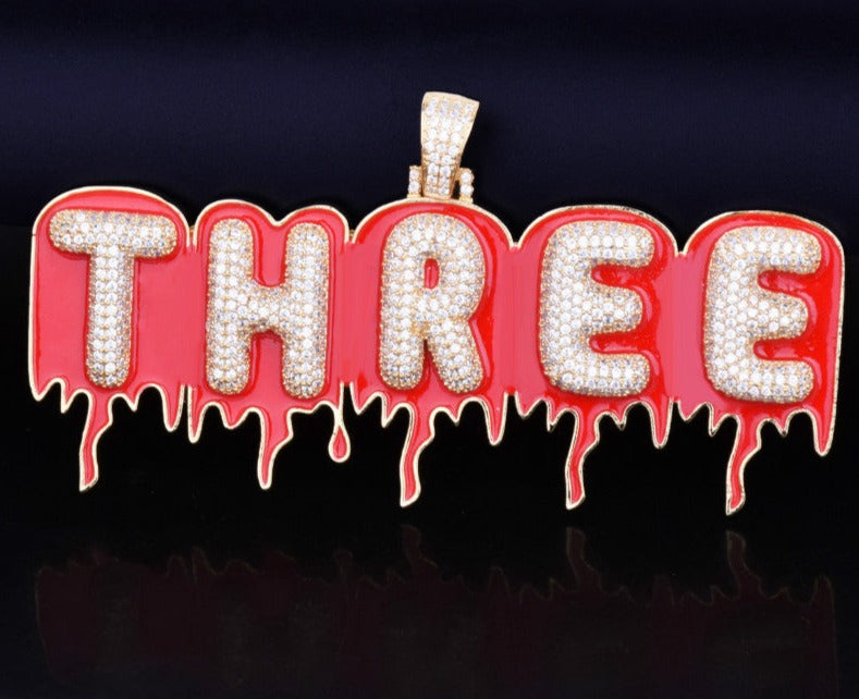 Custom Red Oil Drip Chain - RIGHTOUTFIT