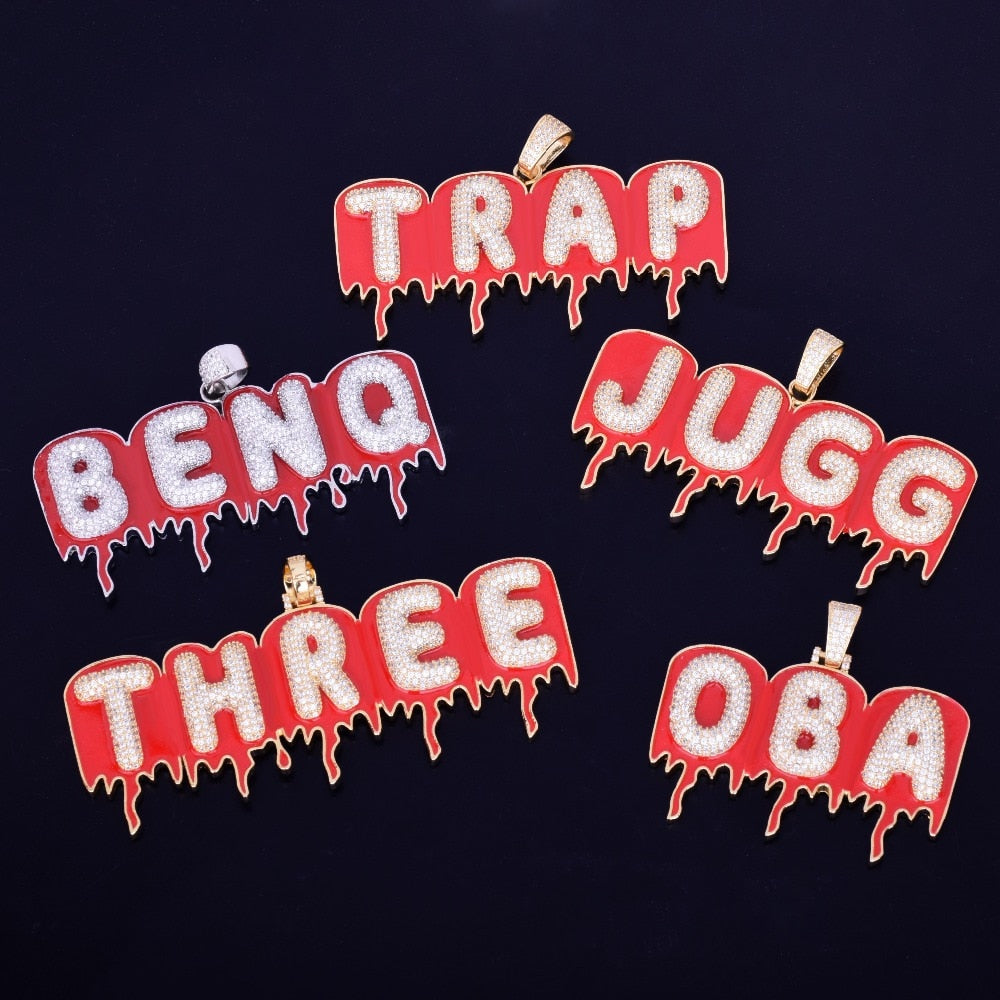 Custom Red Oil Drip Chain - RIGHTOUTFIT