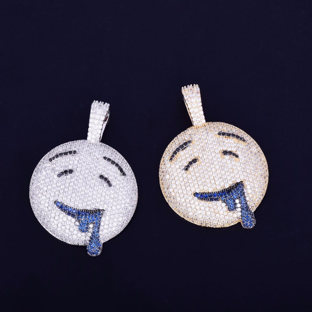 Drool Over Emoji Pendant  with Chain - RIGHTOUTFIT