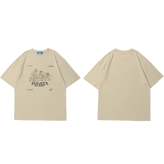 Kanji Animals Print T-Shirt