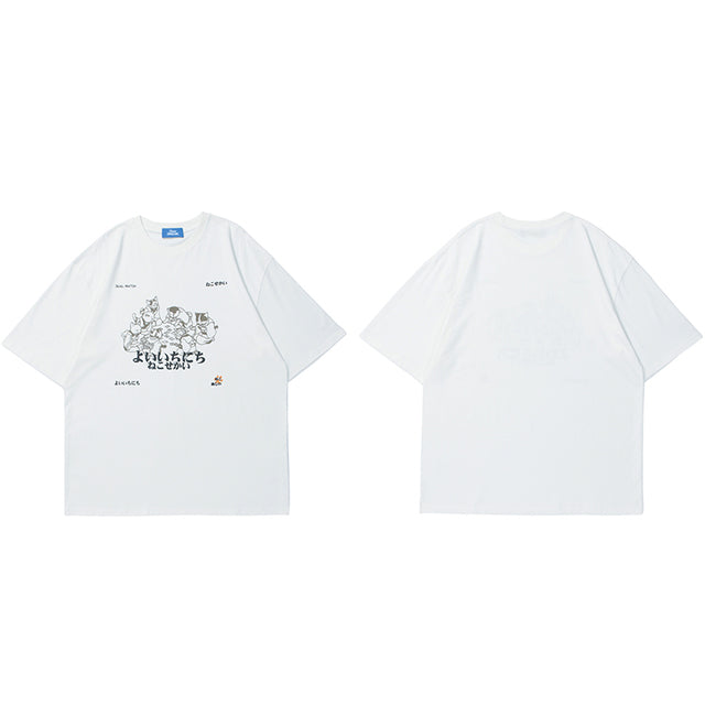 Kanji Animals Print T-Shirt