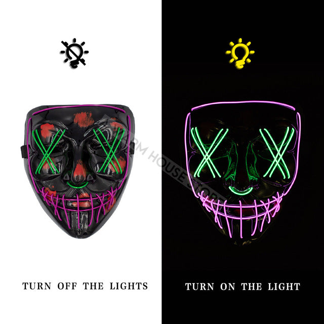 LED Neon Mask - RIGHTOUTFIT