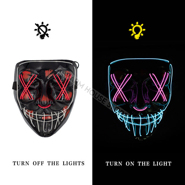 LED Neon Mask - RIGHTOUTFIT