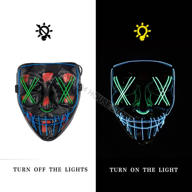 LED Neon Mask - RIGHTOUTFIT
