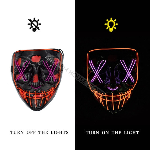 LED Neon Mask - RIGHTOUTFIT