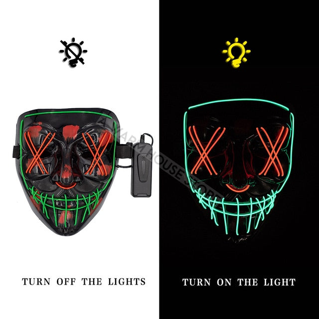 LED Neon Mask - RIGHTOUTFIT