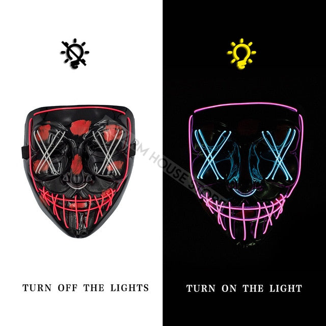 LED Neon Mask - RIGHTOUTFIT