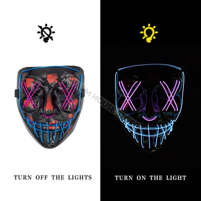 LED Neon Mask - RIGHTOUTFIT