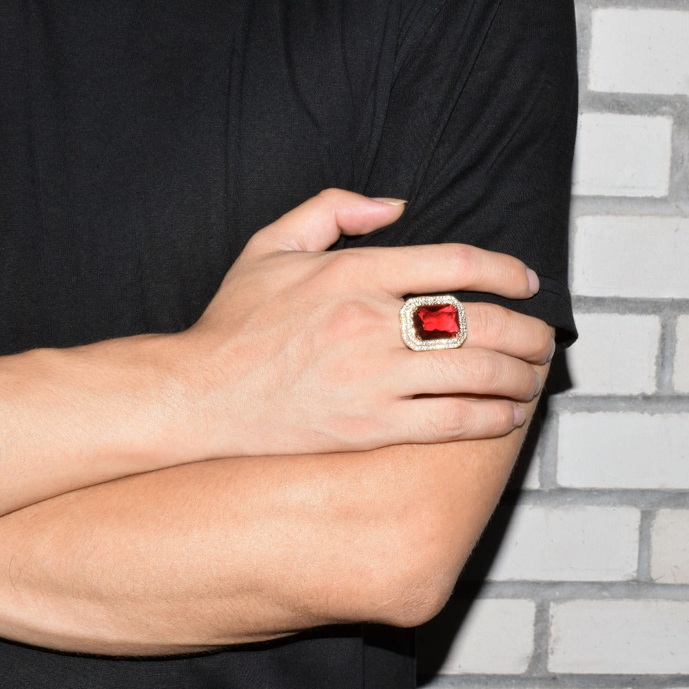 Gem Iced Ring - RIGHTOUTFIT