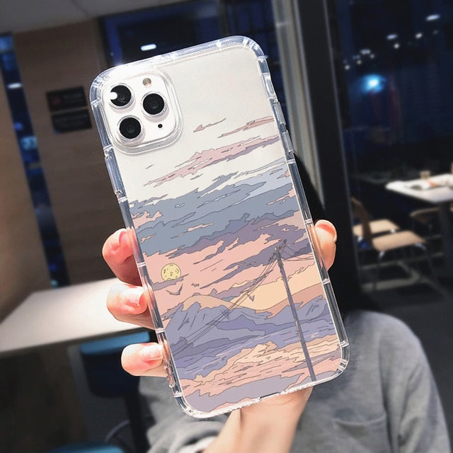 Retro Snow Mountain Sunset Phone Case