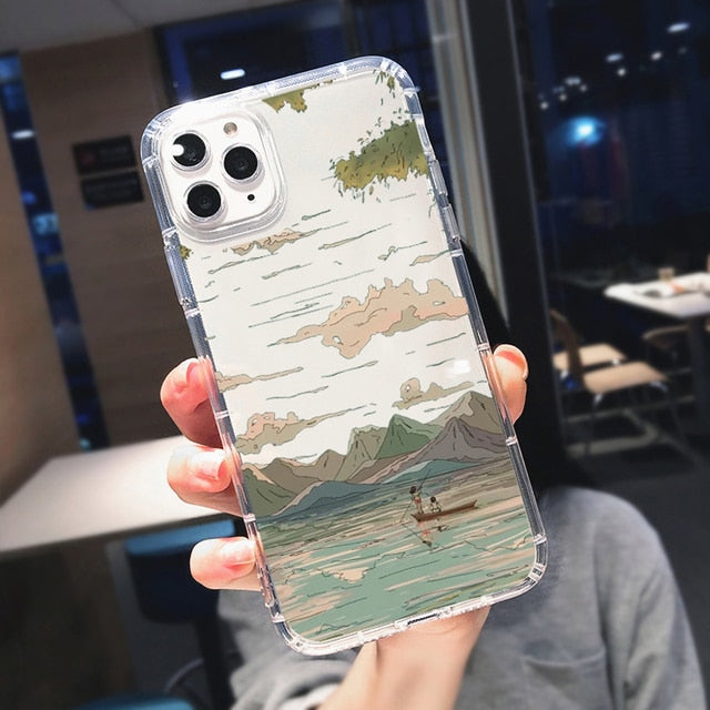 Retro Snow Mountain Sunset Phone Case