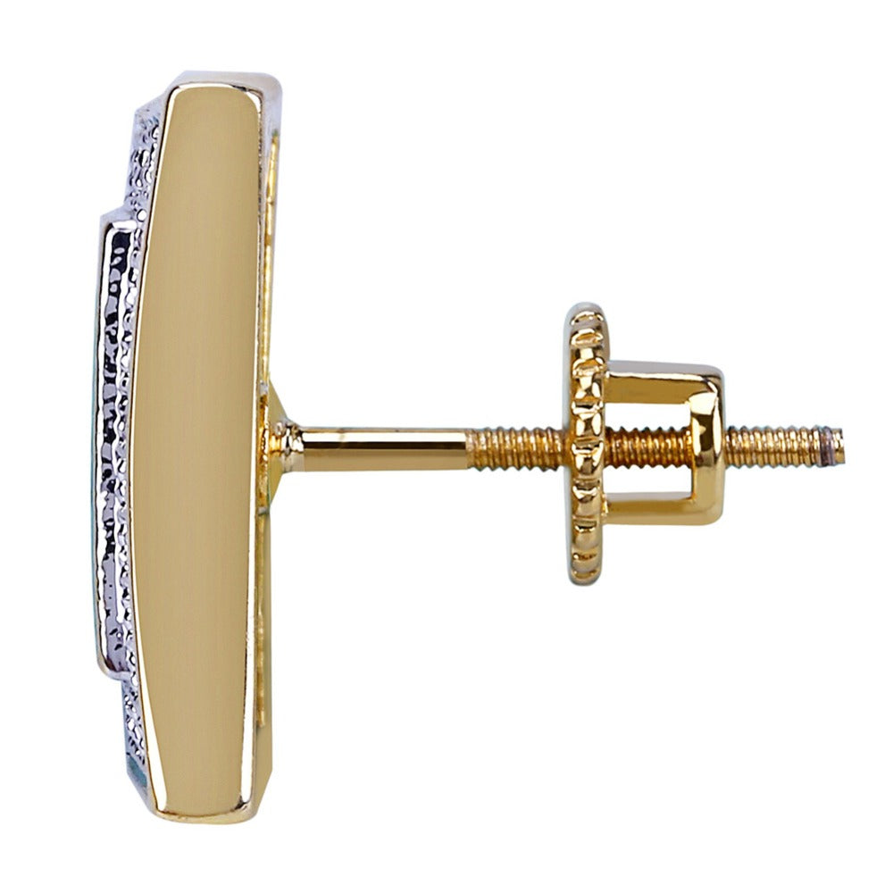 15mm Iced Out dual Earring - RIGHTOUTFIT