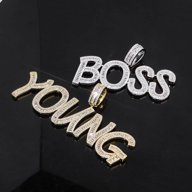 Right Outfit Baguette font Custom Chain - RIGHTOUTFIT