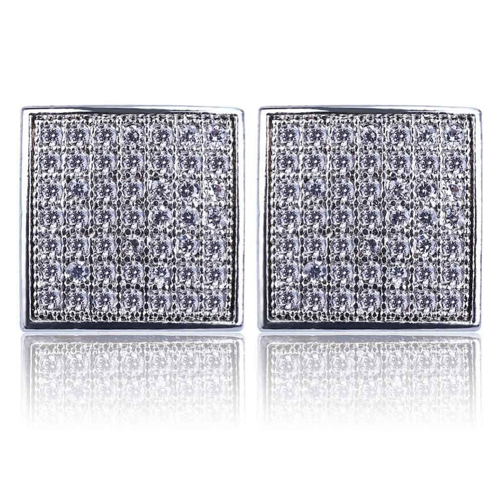 Square iced out Earring - RIGHTOUTFIT