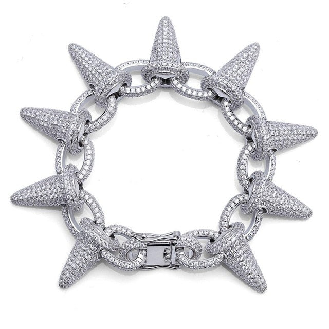 Spikes Rivet Mens Rivet Charm Bracelets - RIGHTOUTFIT