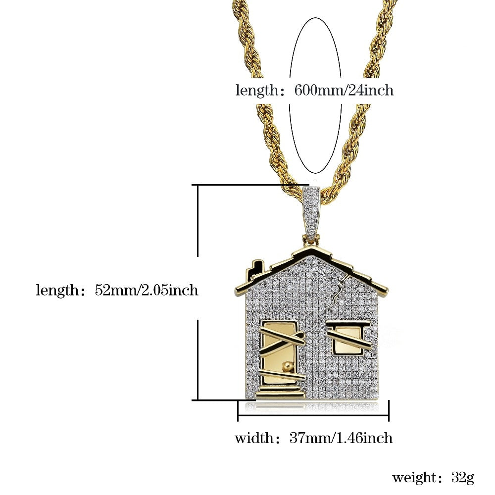 TRAP House Pendant and chain - RIGHTOUTFIT