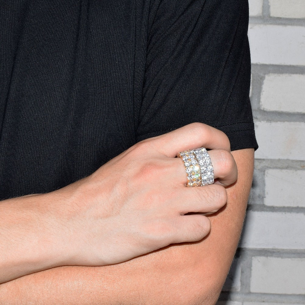 Two Row Solitaire Ring - RIGHTOUTFIT