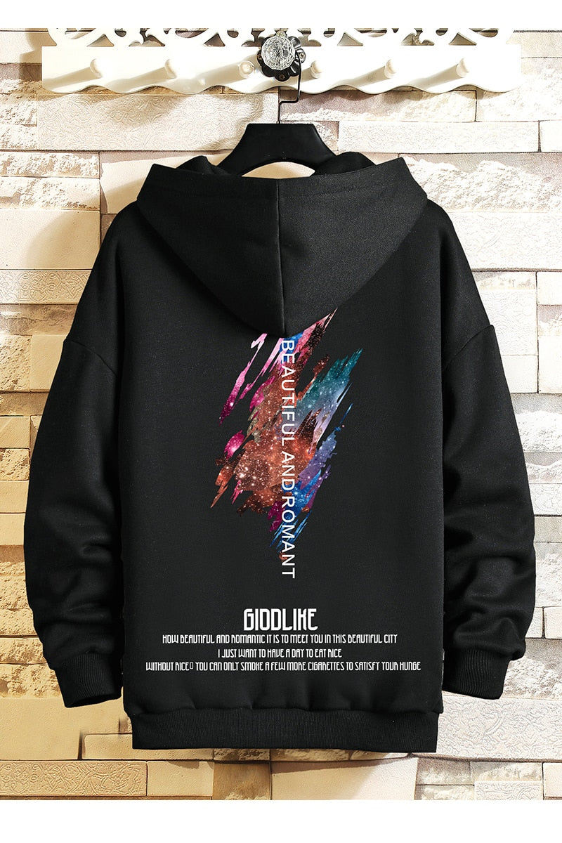 How? oversize Japanese Graphic Printed Hoodie