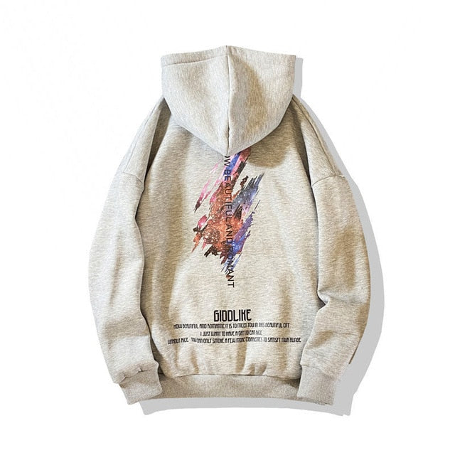 How? oversize Japanese Graphic Printed Hoodie