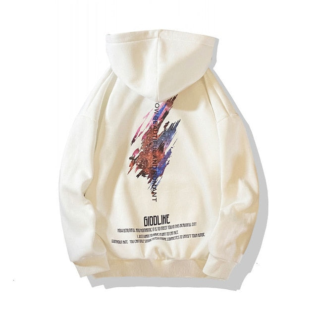 How? oversize Japanese Graphic Printed Hoodie