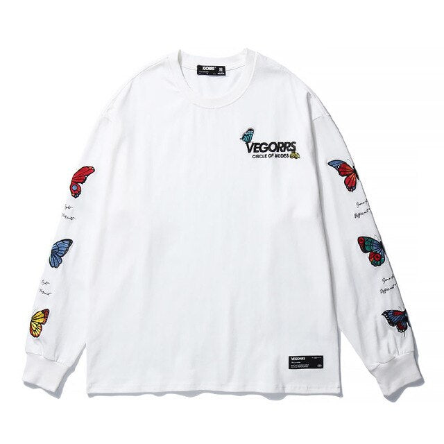 Vegorrs Butterfly Embroidered Sweatshirt