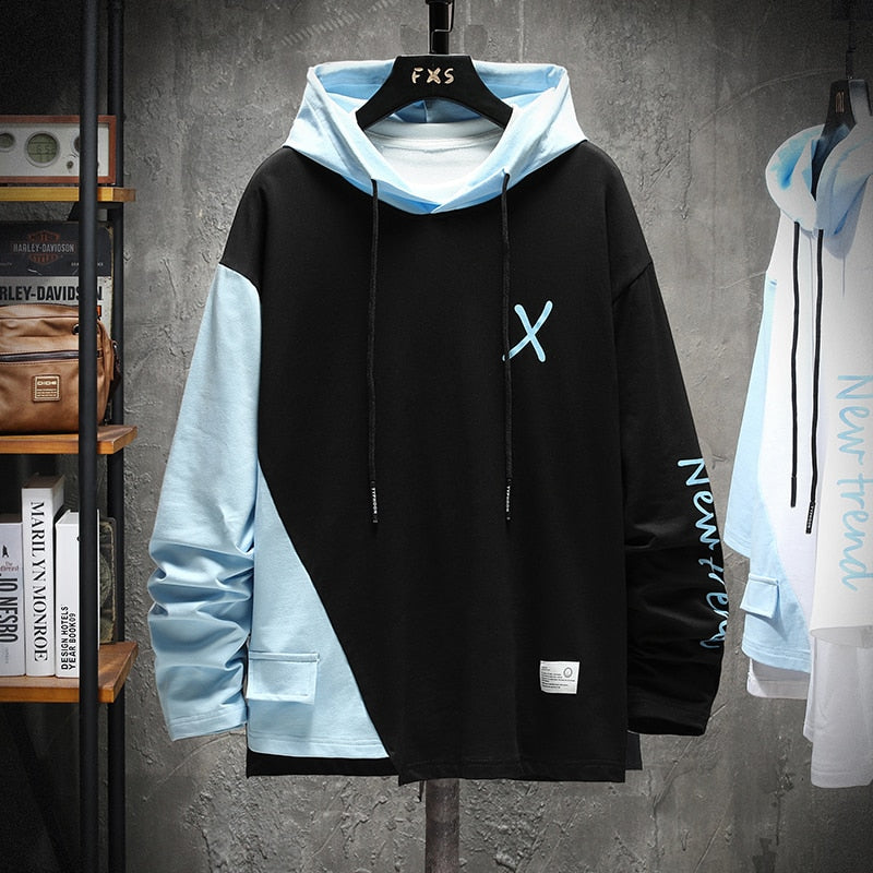 X Pullover Men's Colorblocked Hoodie
