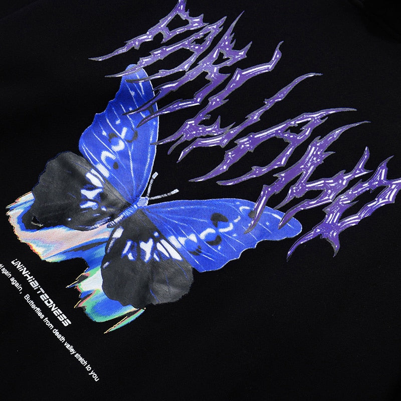 Purple Butterfly Hoodie