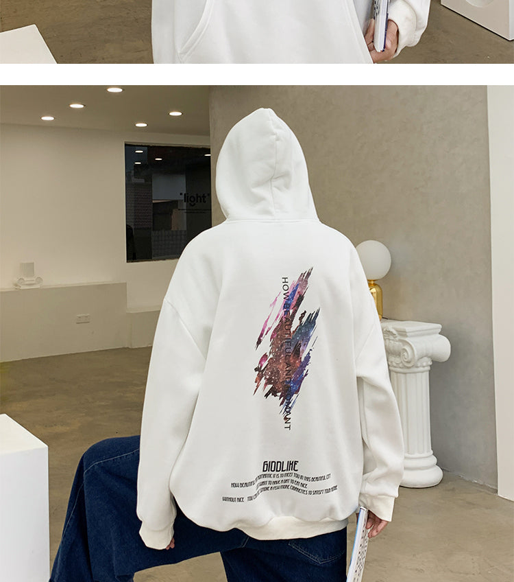 How? oversize Japanese Graphic Printed Hoodie