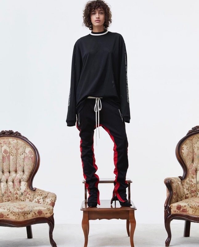 Side Patchwork track pants - RIGHTOUTFIT