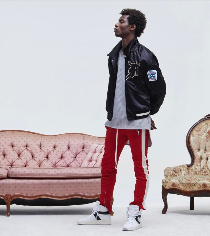 Side Patchwork track pants - RIGHTOUTFIT