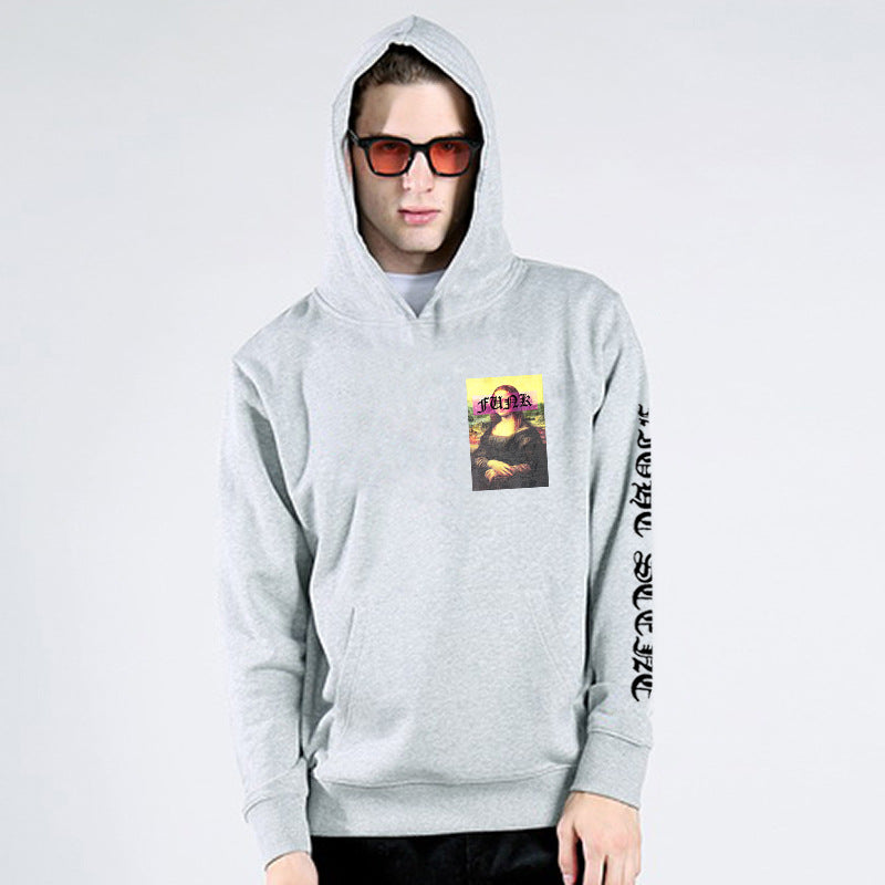 Mona Lisa Print Hoodies - RIGHTOUTFIT