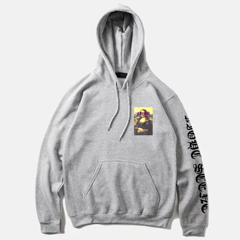 Mona Lisa Print Hoodies - RIGHTOUTFIT
