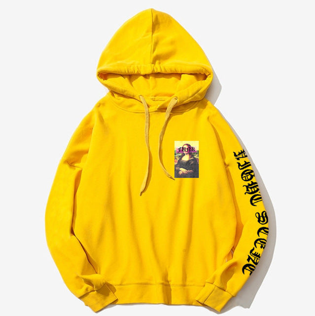 Mona Lisa Print Hoodies - RIGHTOUTFIT