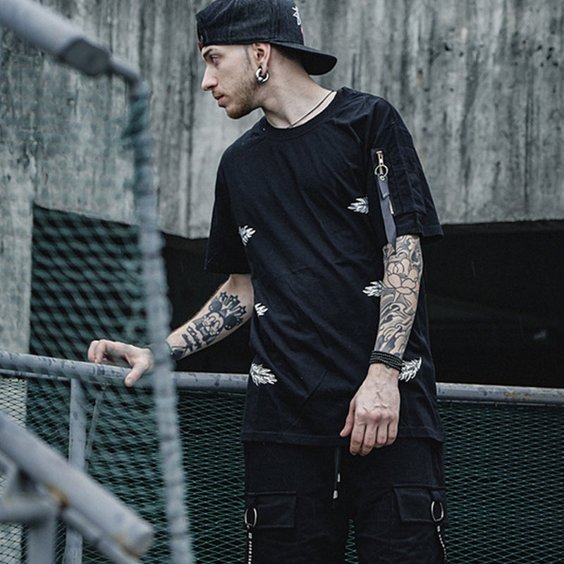 Print+Embroidery Short Sleeve - RIGHTOUTFIT