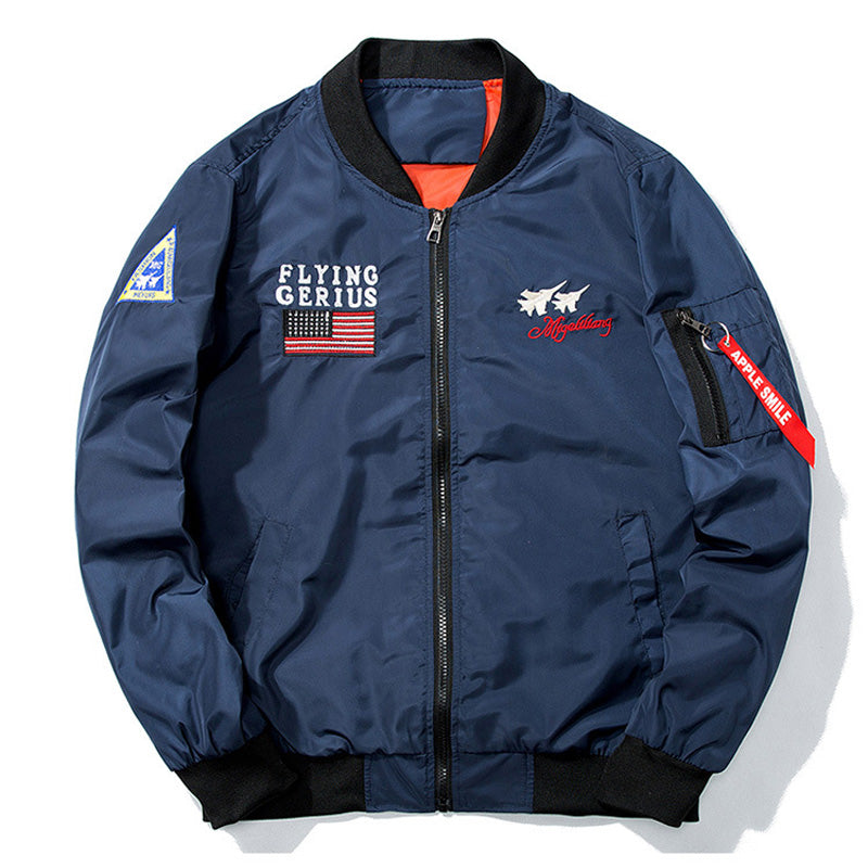 Ma1 Bomber Jacket Plane Embroidery - RIGHTOUTFIT