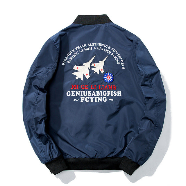 Ma1 Bomber Jacket Plane Embroidery - RIGHTOUTFIT