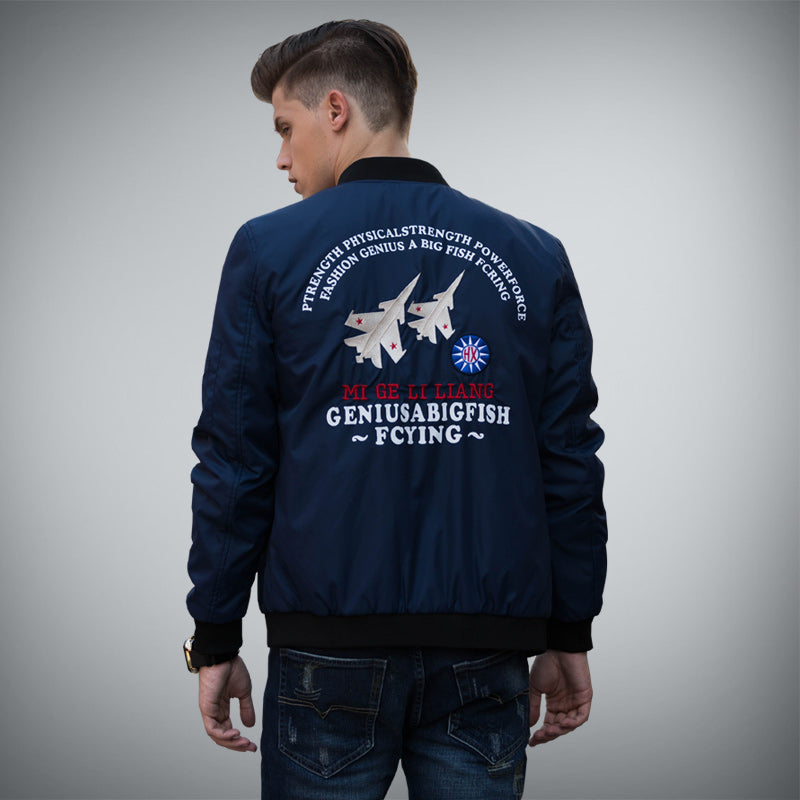 Ma1 Bomber Jacket Plane Embroidery - RIGHTOUTFIT