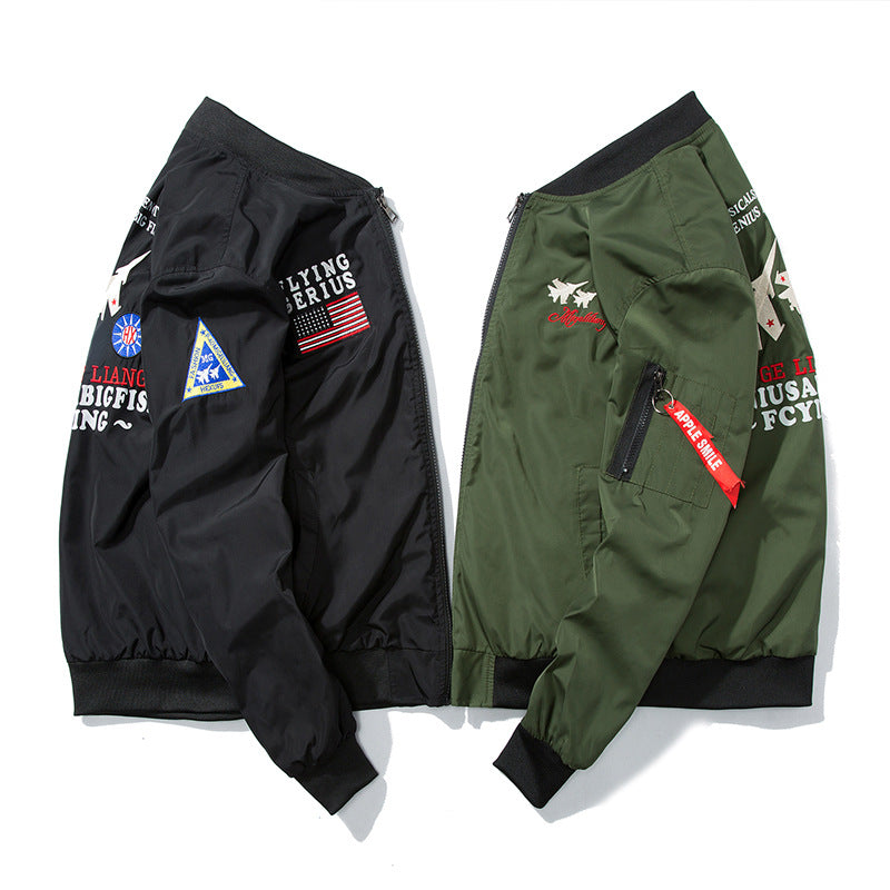 Ma1 Bomber Jacket Plane Embroidery - RIGHTOUTFIT
