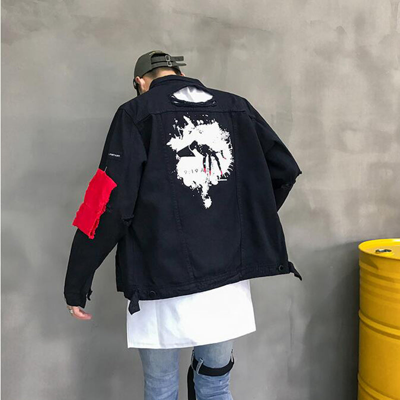 Frayed Denim jacket - RIGHTOUTFIT