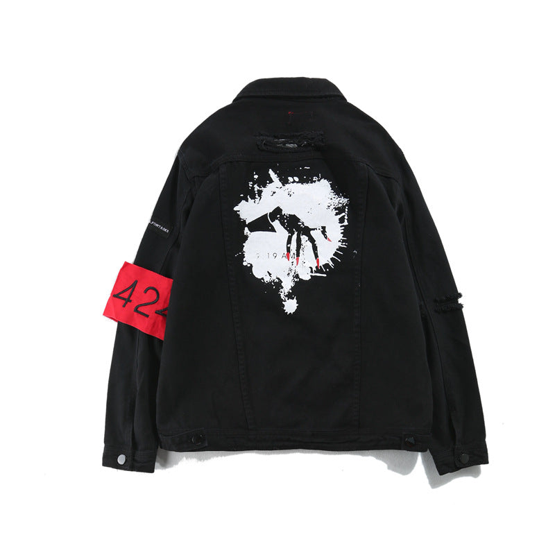 Frayed Denim jacket - RIGHTOUTFIT