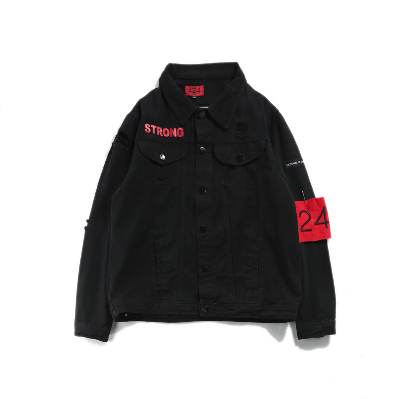 Frayed Denim jacket - RIGHTOUTFIT